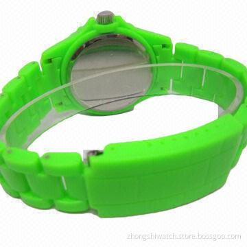 Colorful Plastic Case and Band Wristwatch for Promotional Gifts with Fashionable Style